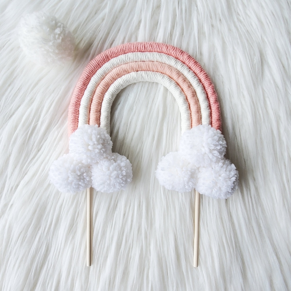 Handmade Rainbow Cake Topper